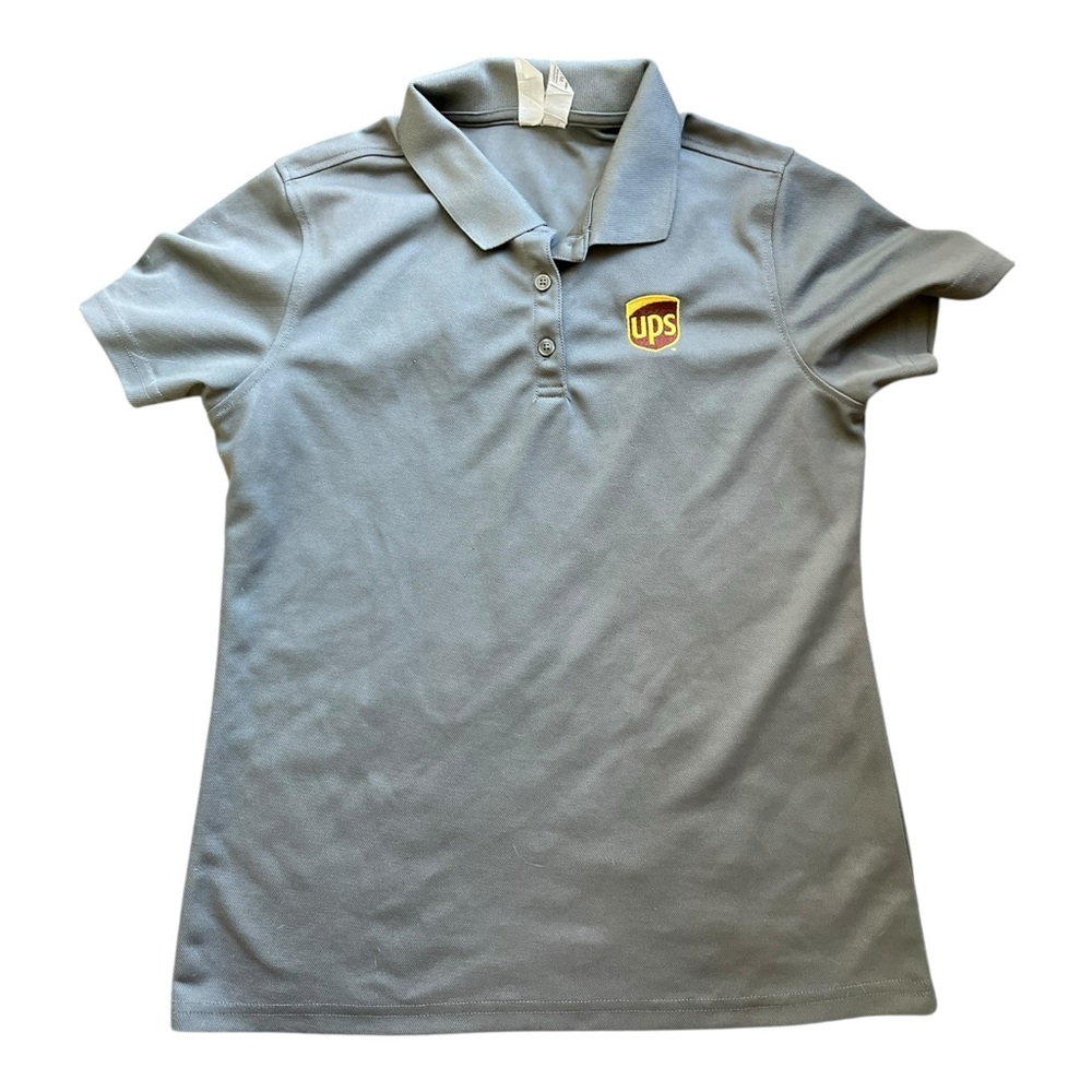 UPS Sup Gray Women's Short Sleeve Polo Shirt Medium